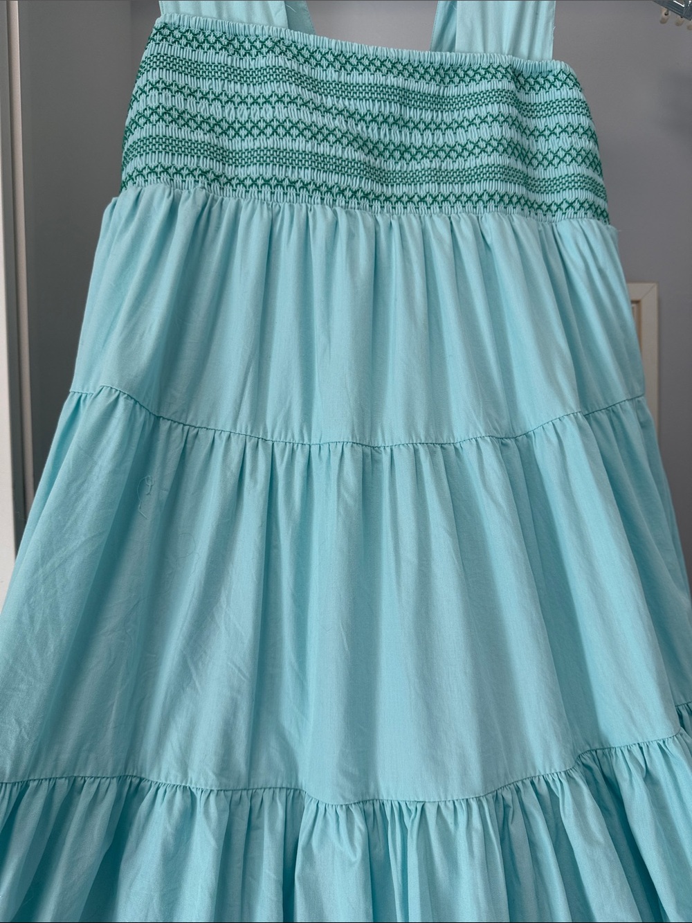 Anthropologie Aqua Lightweight Smocked Dress - Picture 2 of 7